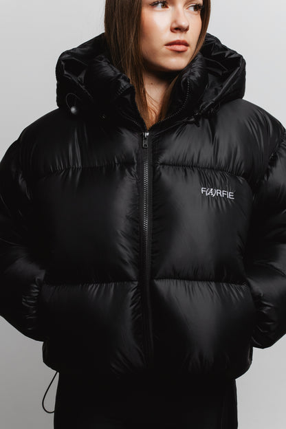 Пуховик Farfie Crop White Logo 2.0