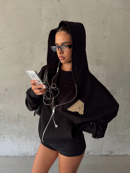 Зіп худі Patched Path (Black)
