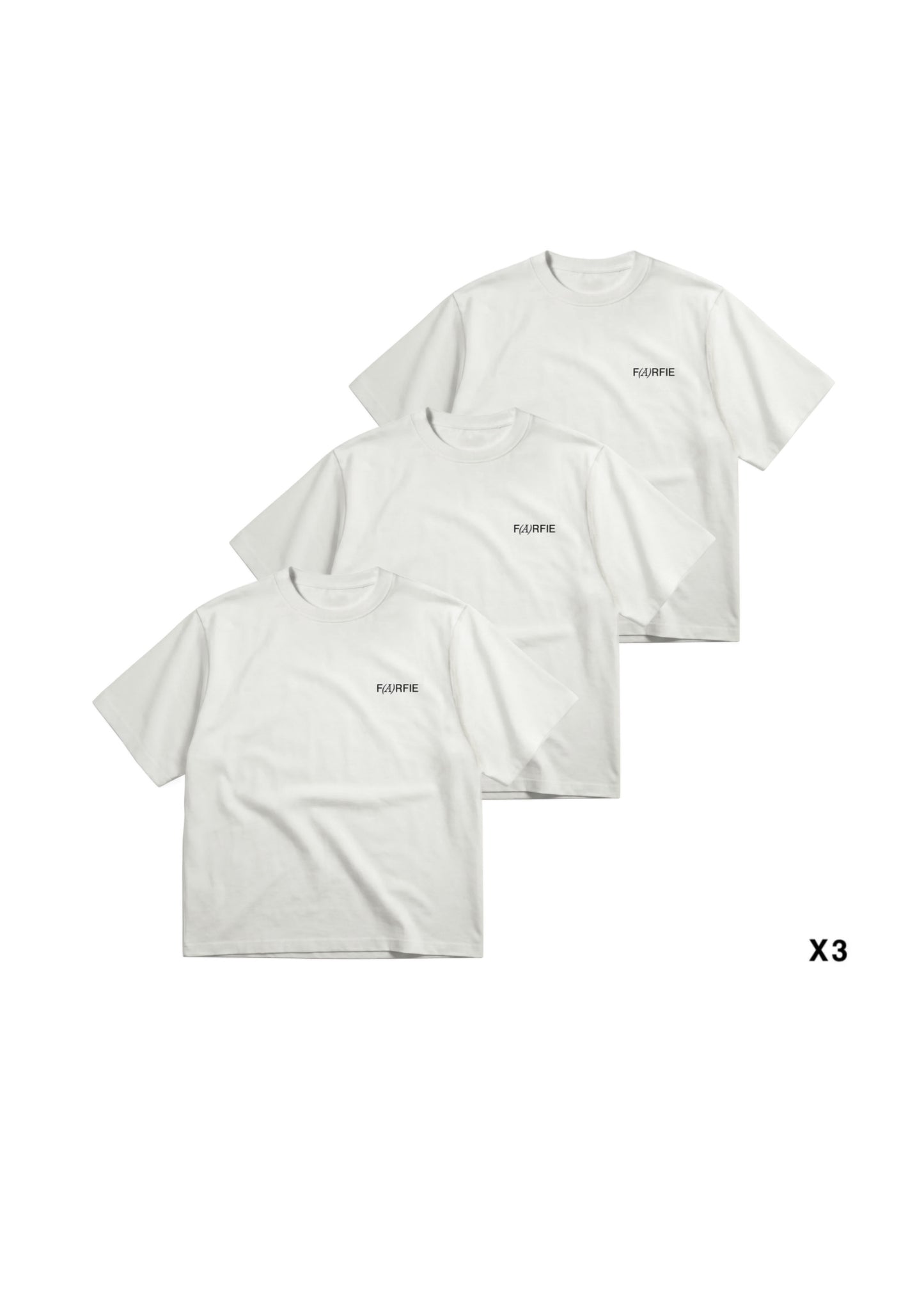 Футболка Basic logo Cream 3шт