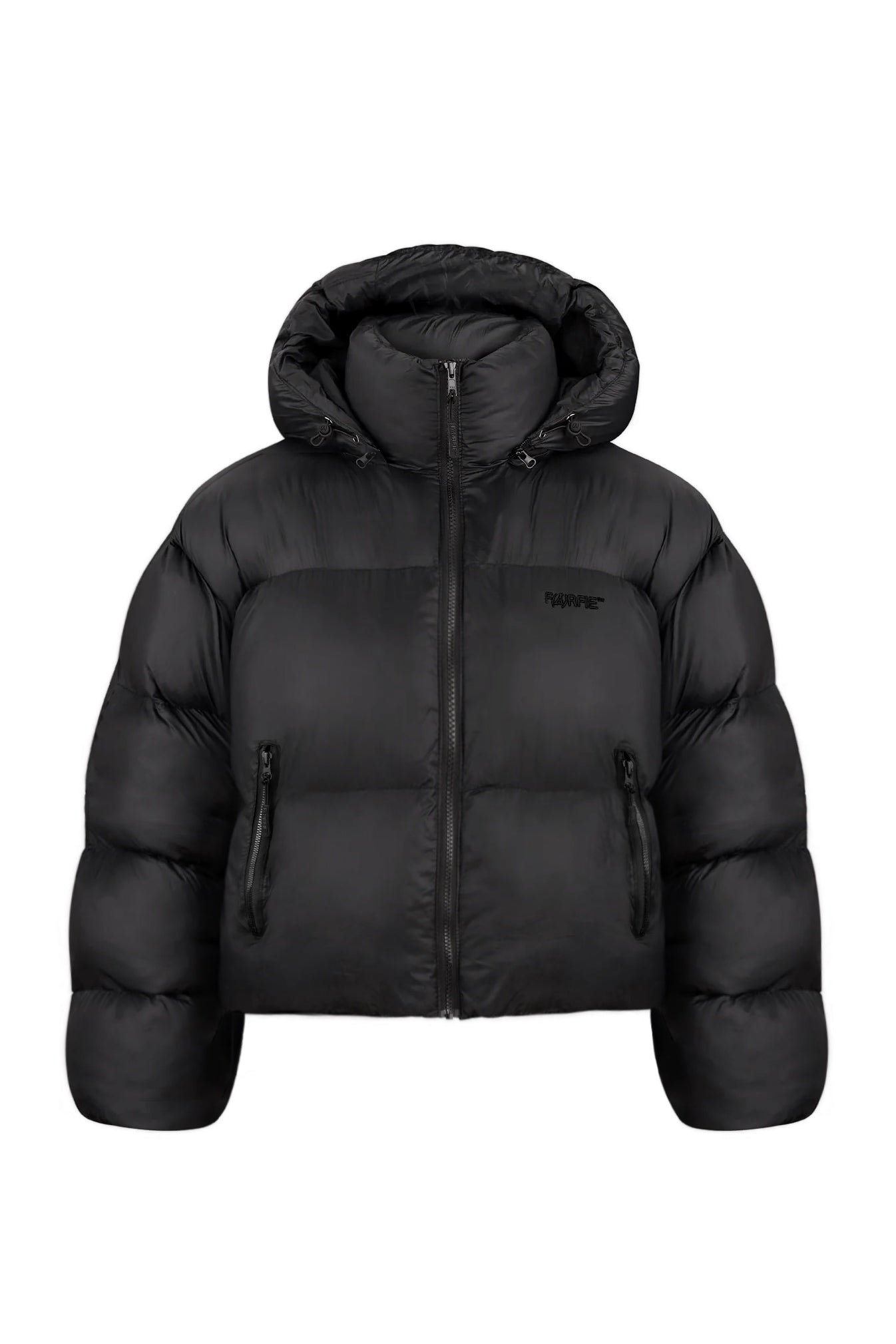 Пуховик Farfie Crop Black Logo 2.0